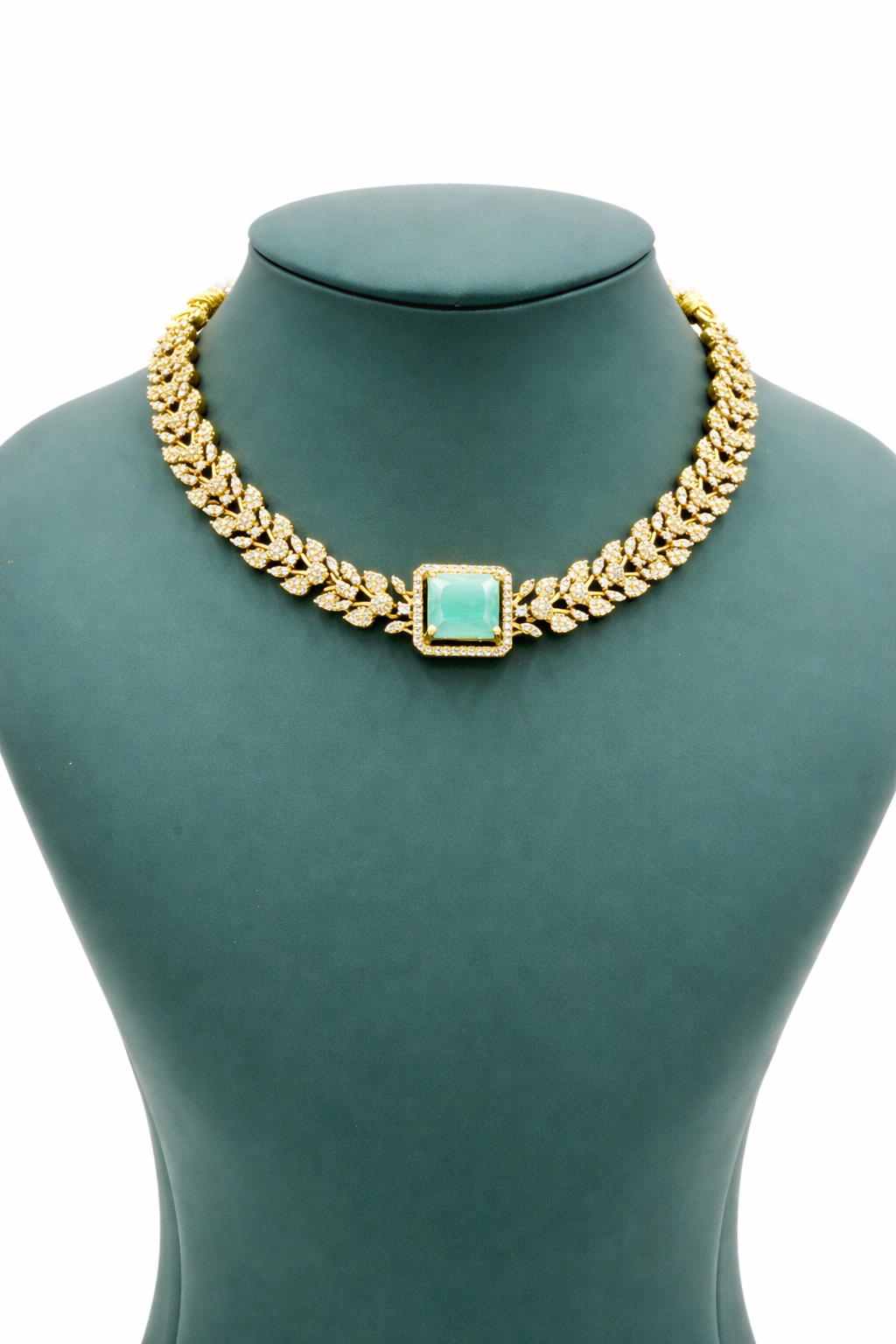 Sita Mint Green &White /Stone Necklace set