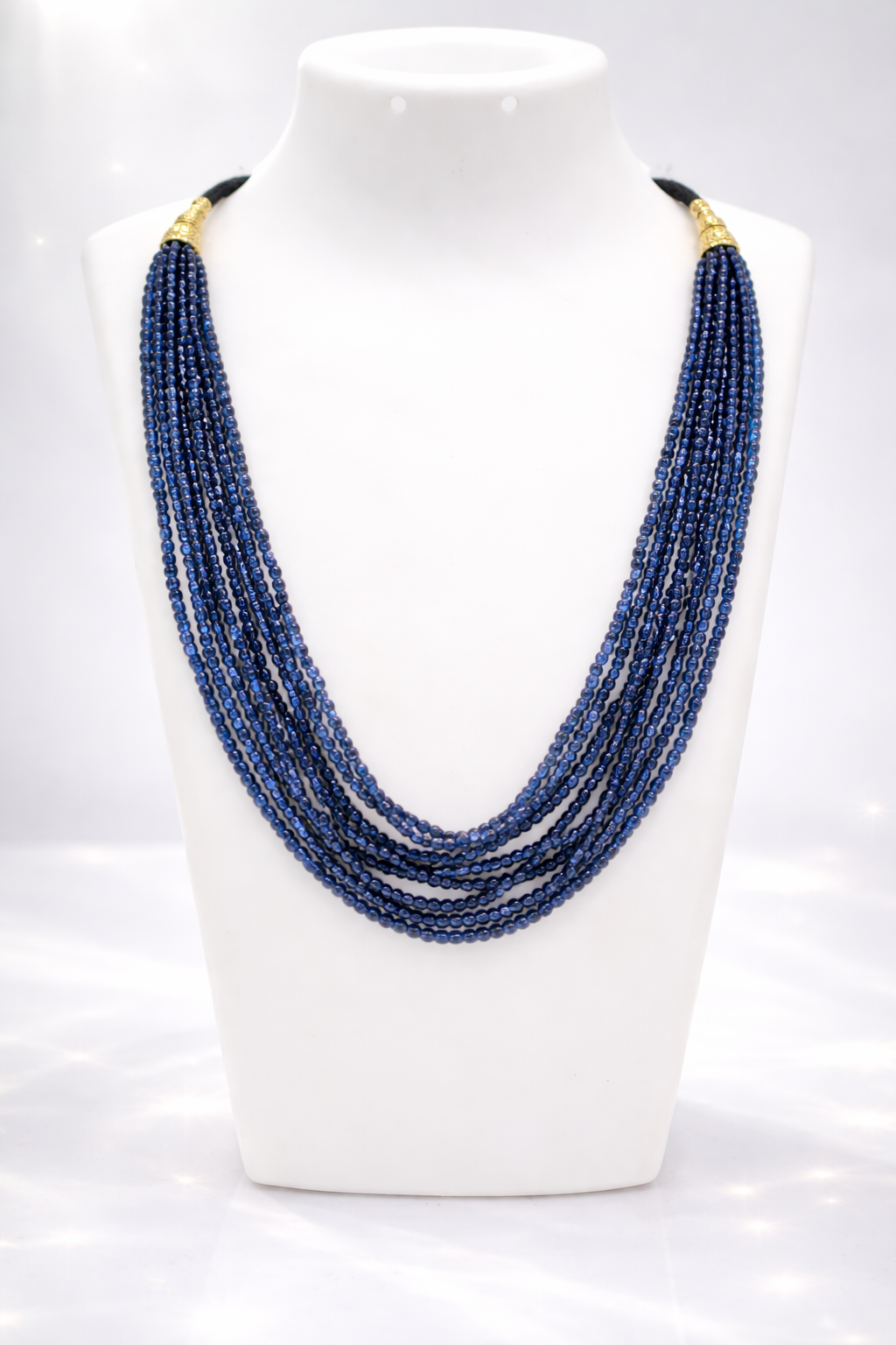 Midnight Blue Multi- Strand Beaded Necklace