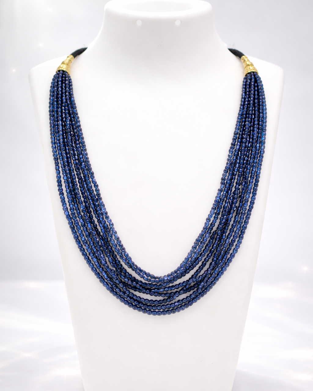 Midnight Blue Multi- Strand Beaded Necklace