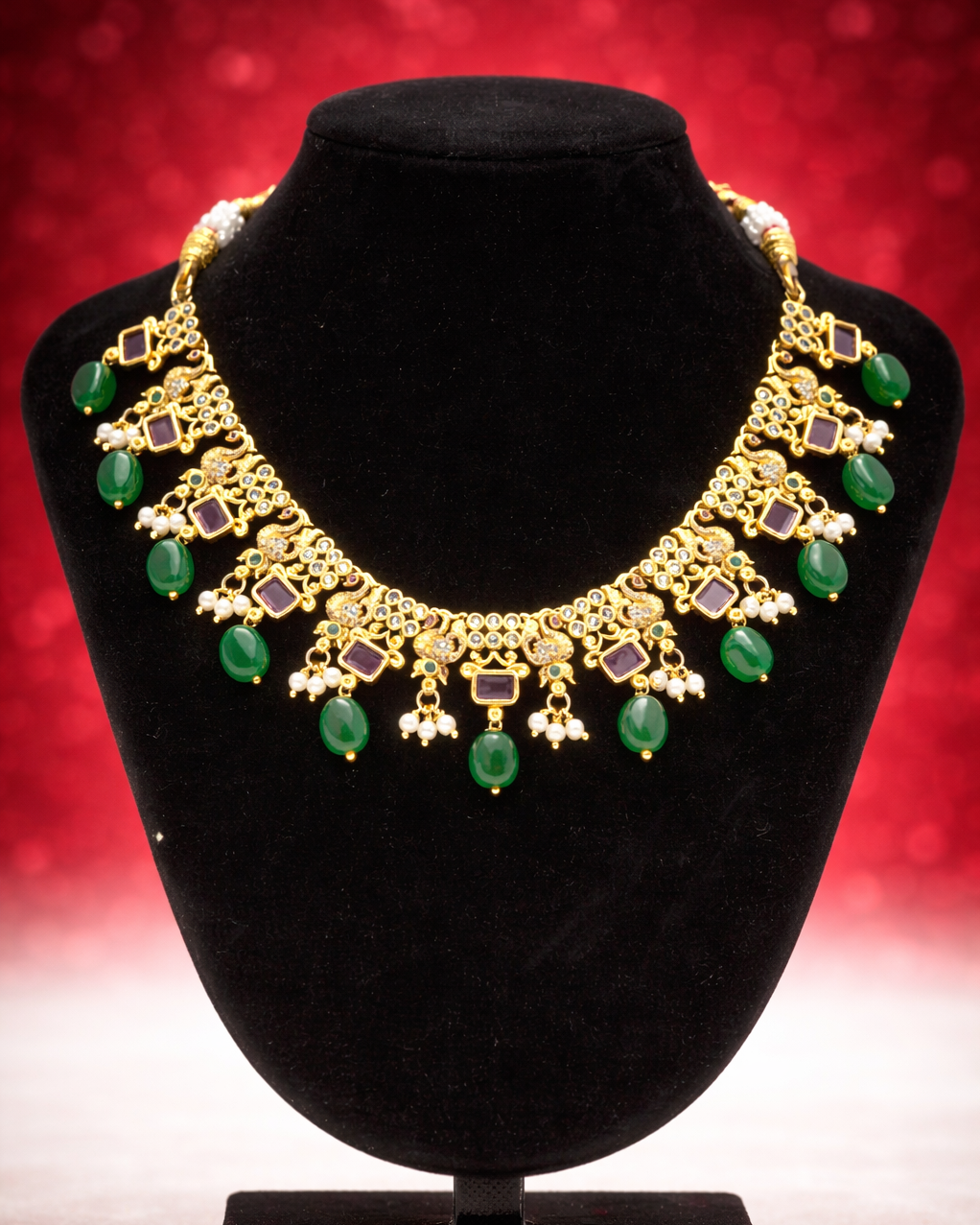 Emera Emerald Royal Golden Necklace