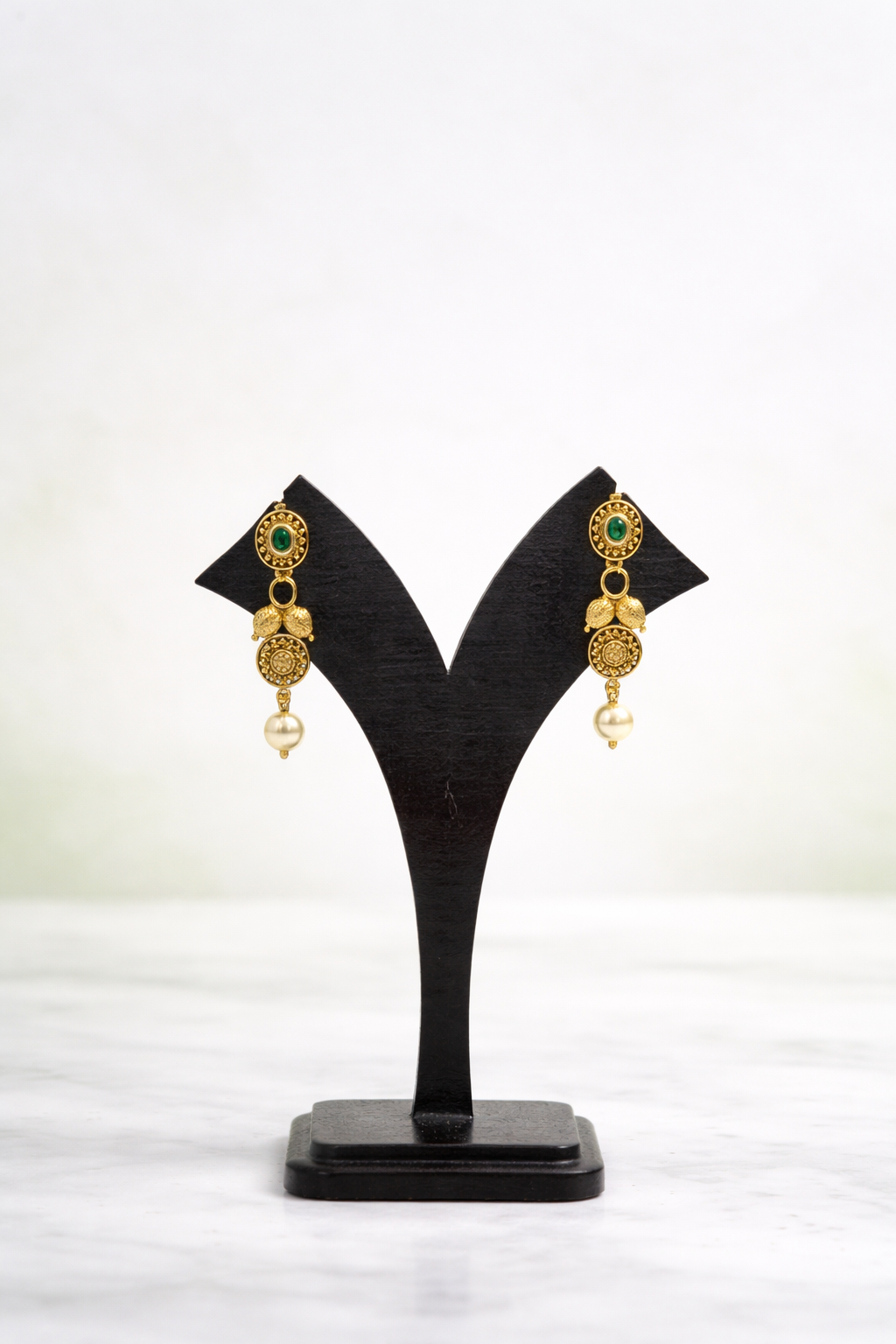 Dharshana Antique Green Stone Necklace set