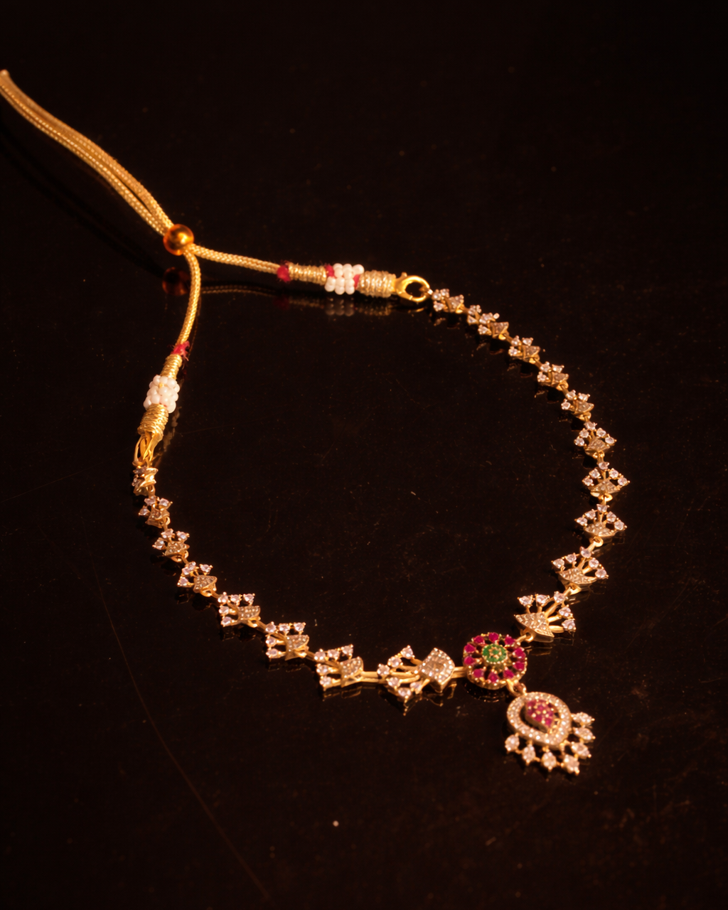 Zaira Floral Drop Necklace