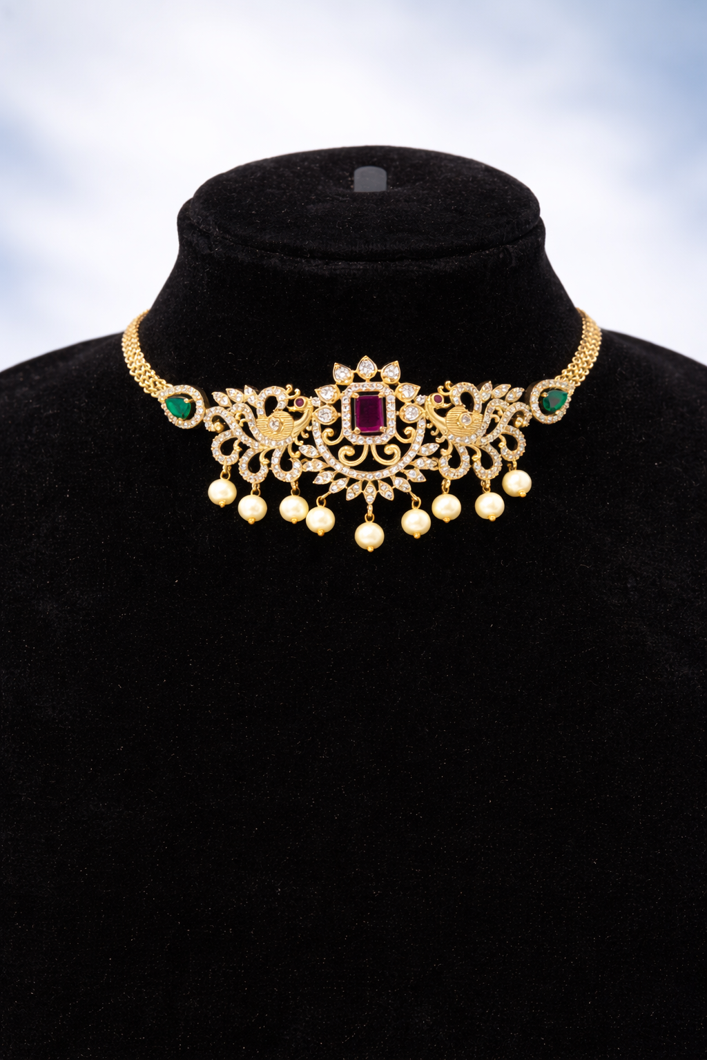 Leela Kundan Chocker with Pearl drops
