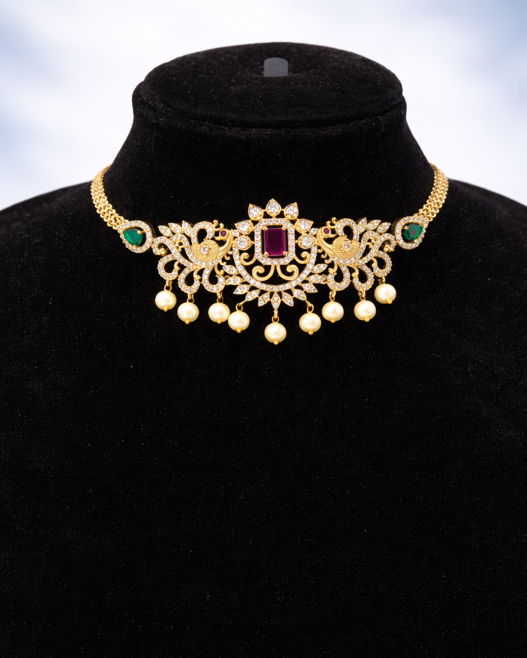 Leela Kundan Chocker with Pearl drops