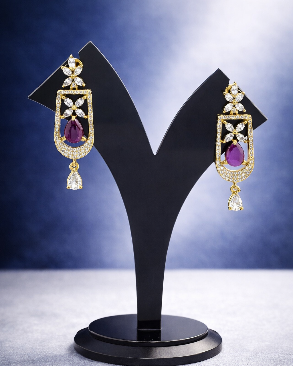 Premium AD Stone Partywear Necklace Set