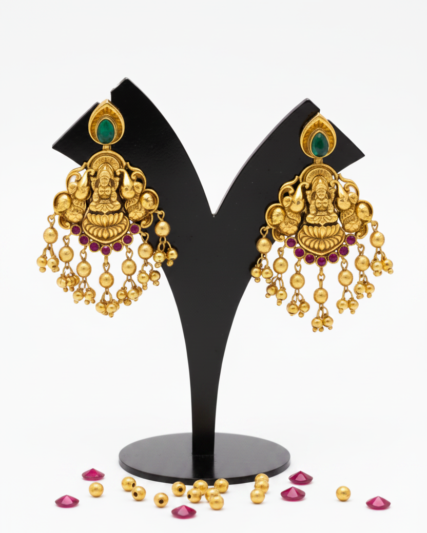 Lakshmi Multistone Antique Kemp Necklace