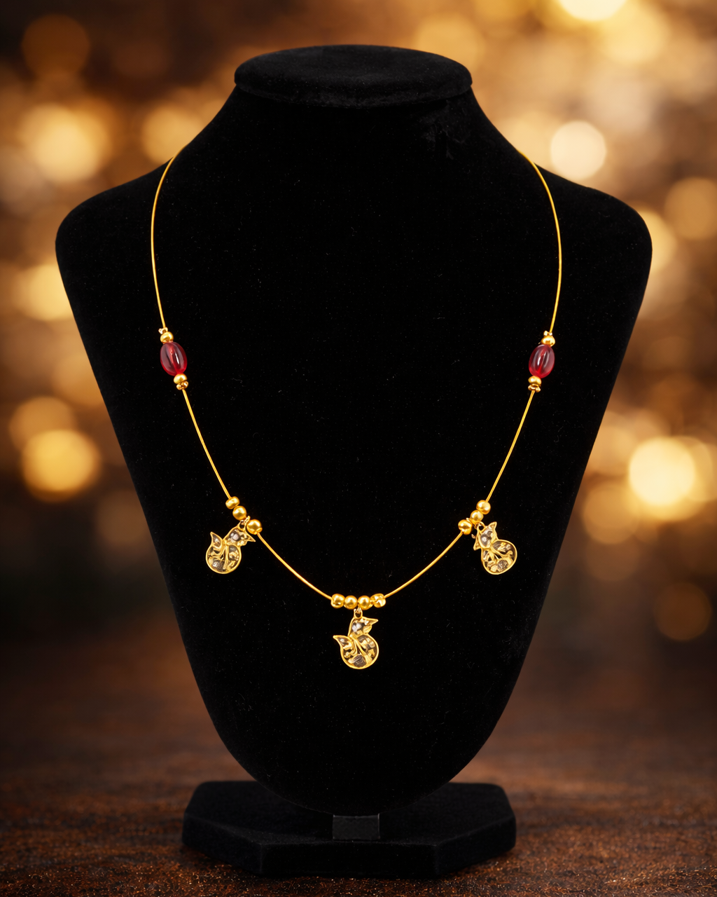 invisible chain Red & Gold