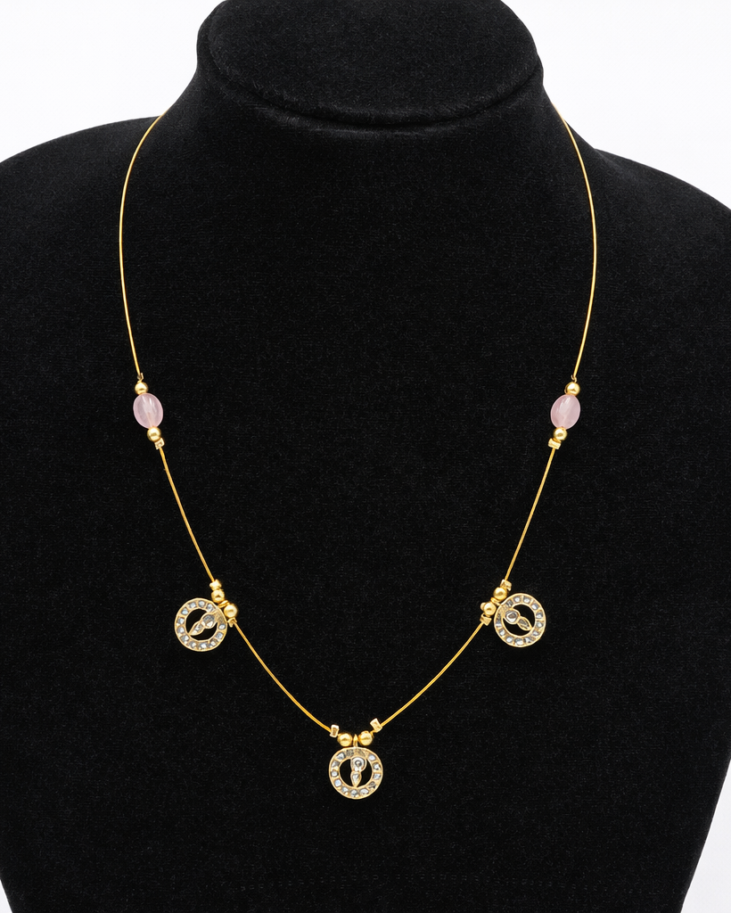 Invisible chain Pink & Gold