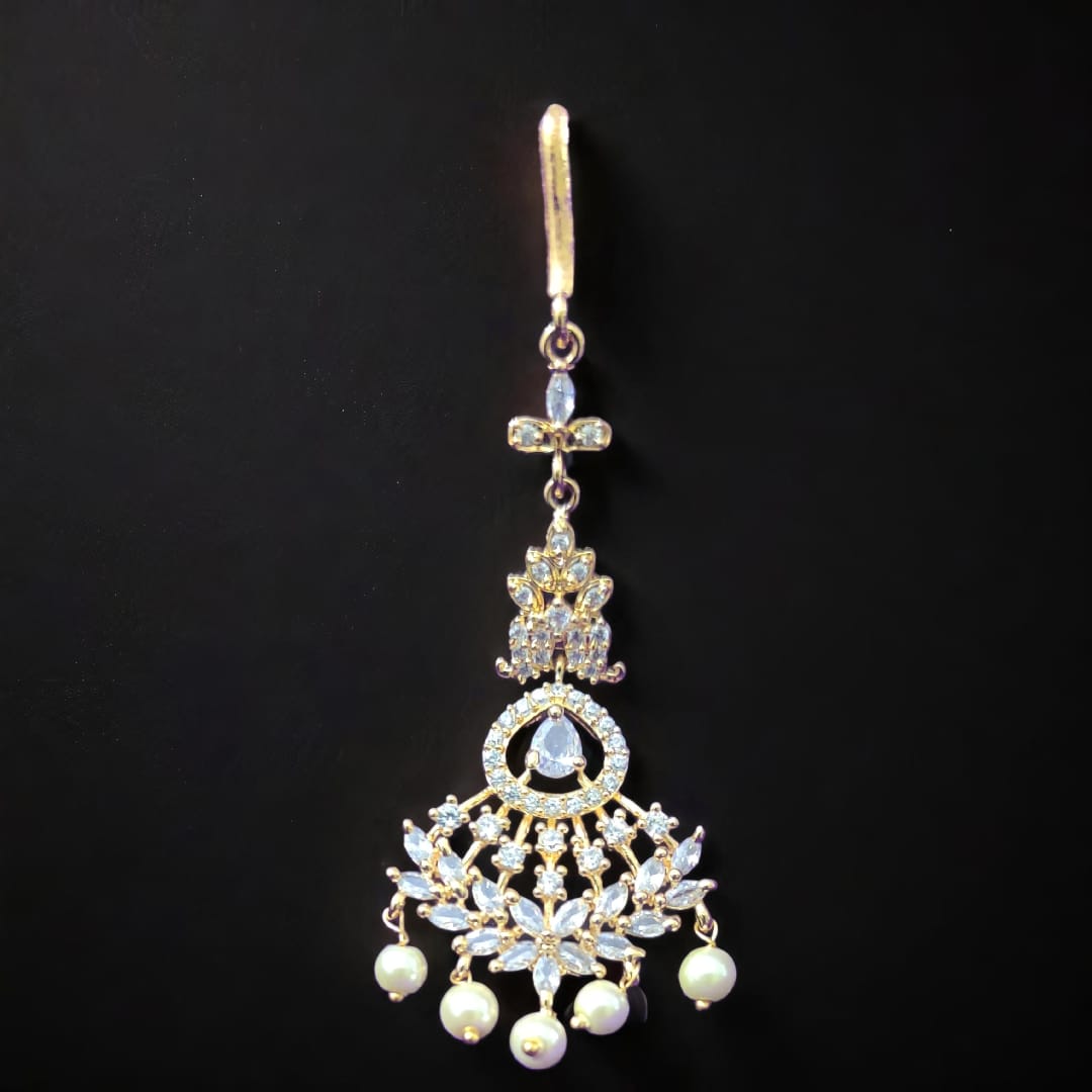 AVA PEARL MAANGTIKKA - Elegance of Pearls , Brilliance of AD stones