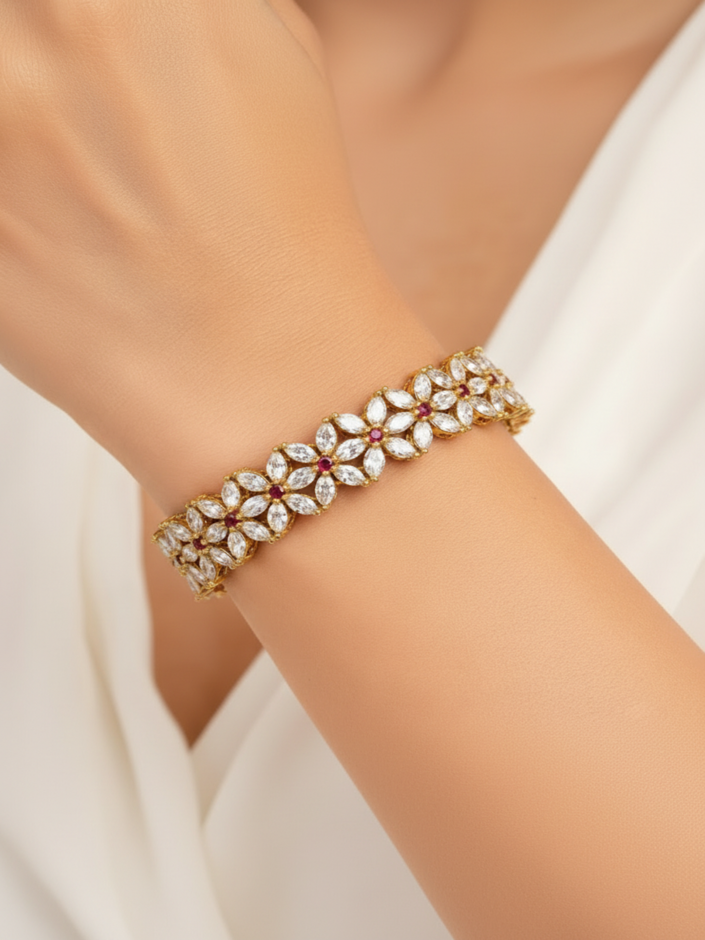 Flower CZ Bangles