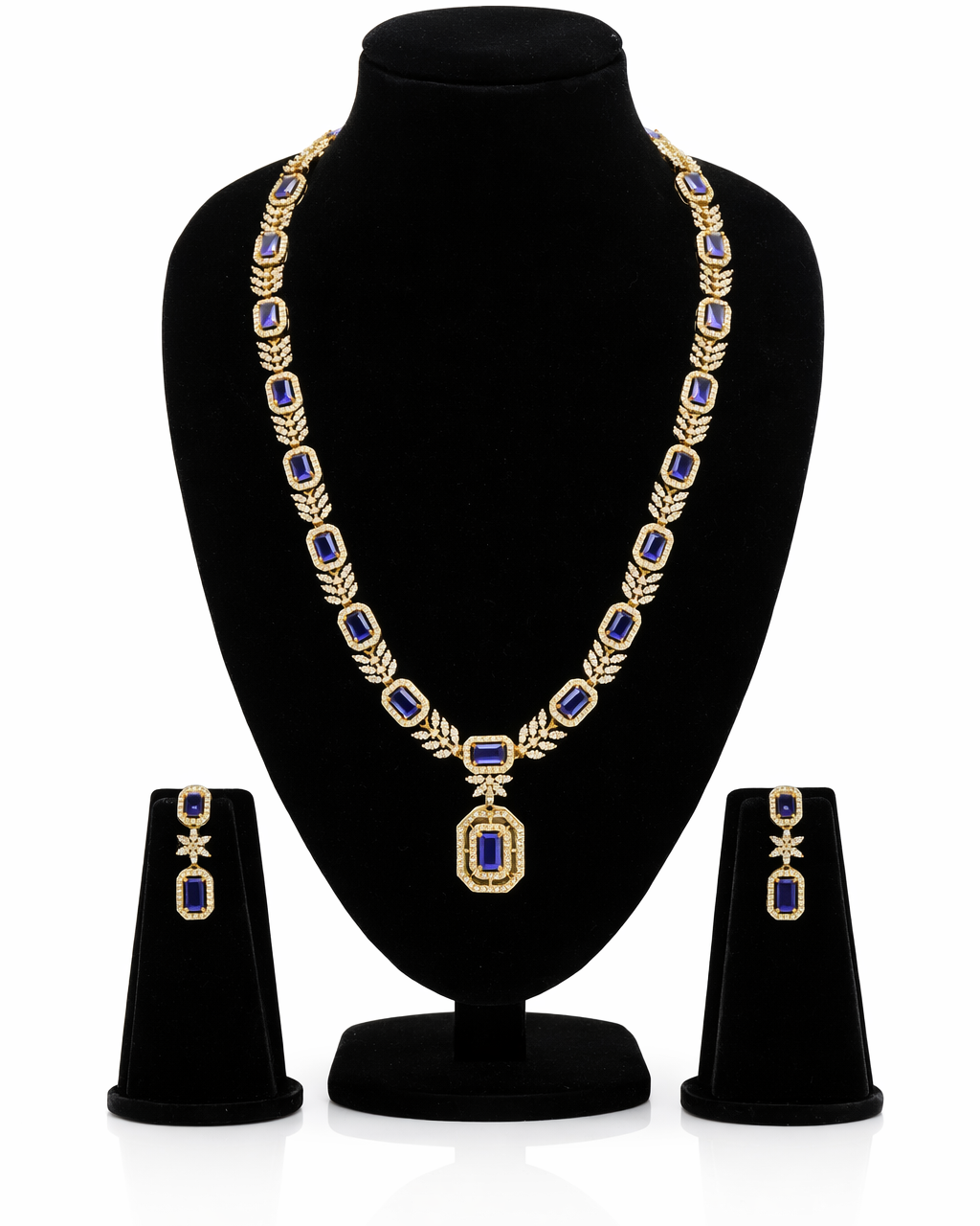Mia Blue Sapphire Premium Necklace Set