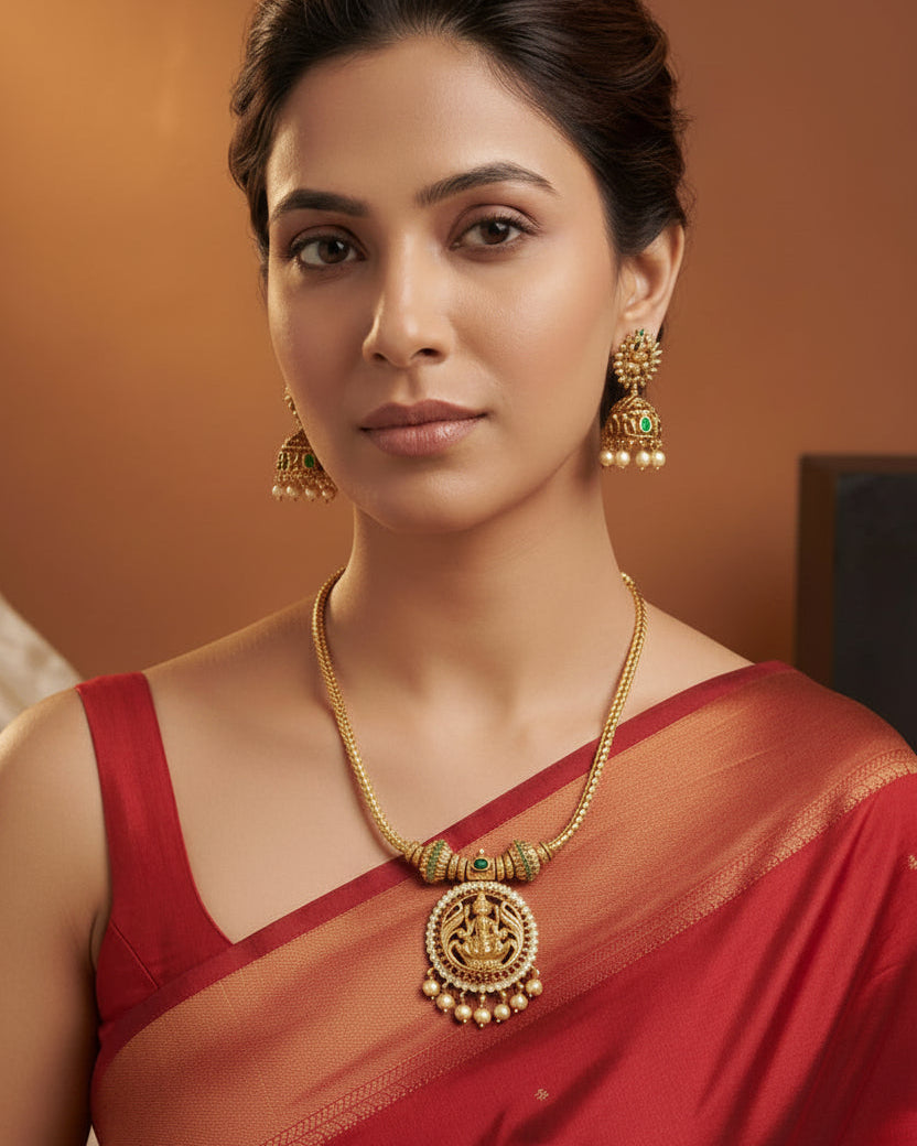Attigai Lekshmi Antique Necklace Set