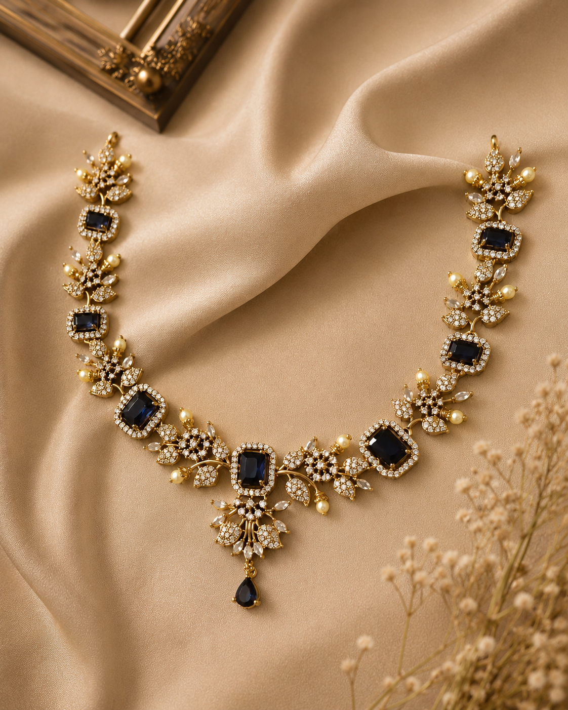 Rivana AD Mutistone Necklace set