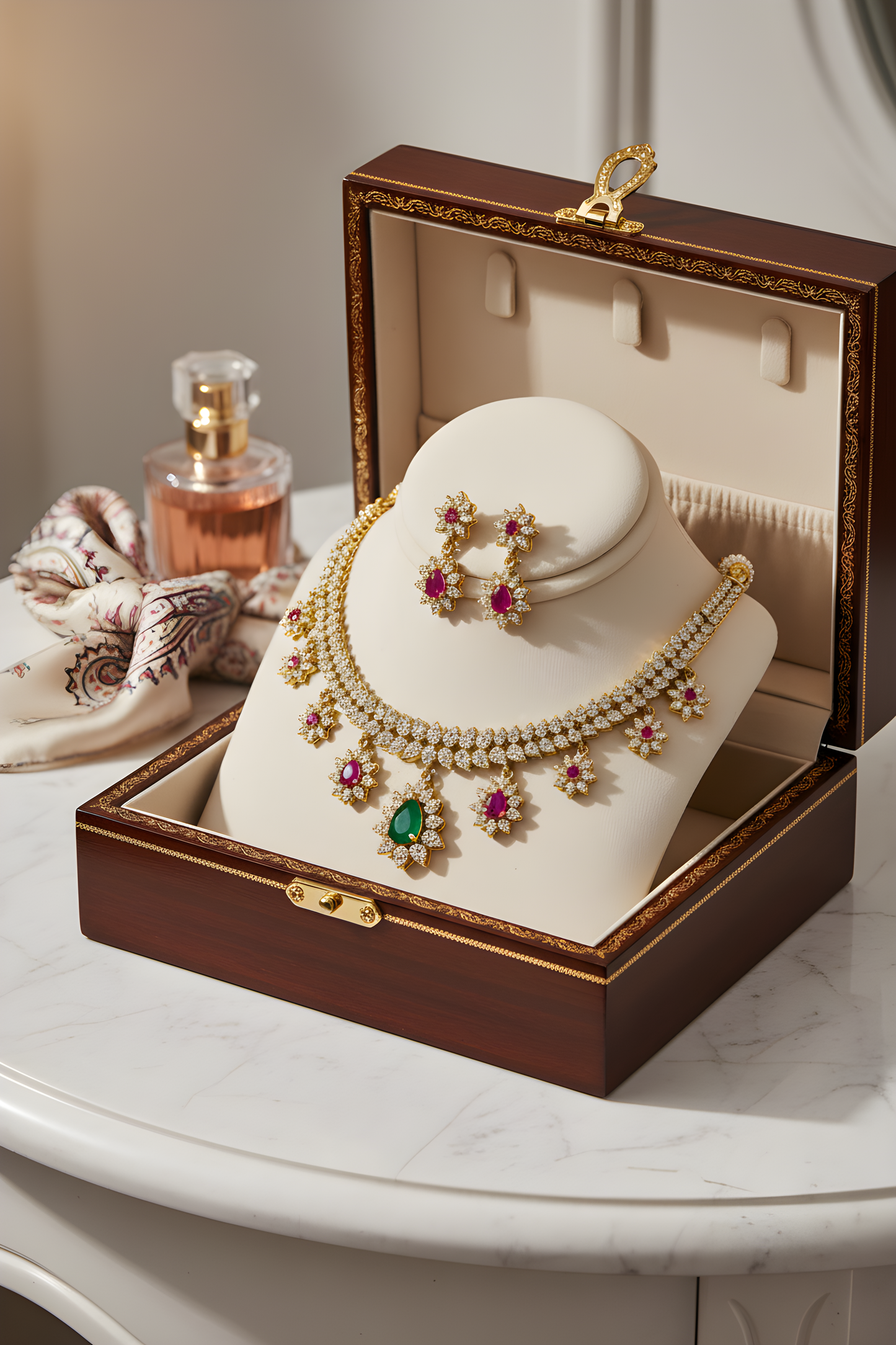 Meba Multistone CZ Necklace