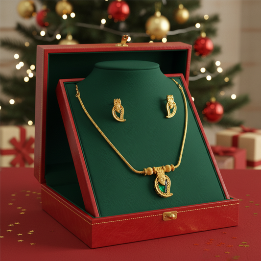 Sunithi Green Mango Pendant Necklace