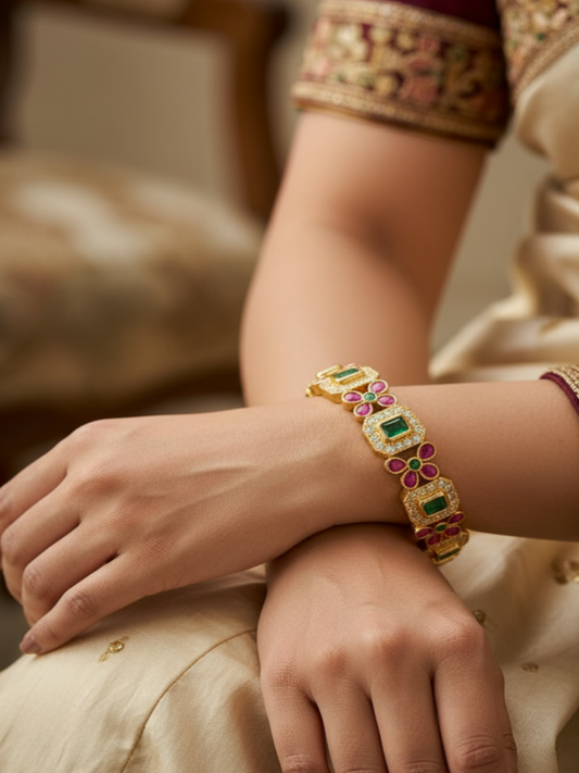 Ruby & Emerald  AD Bangles