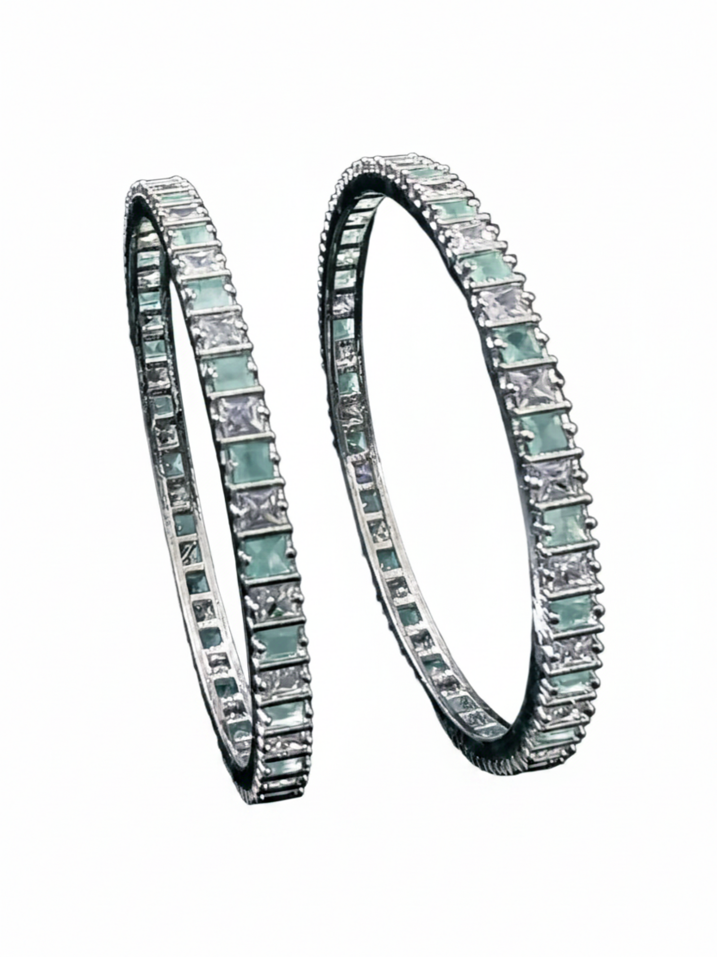 A Pair Of AD Mint Green Bangles