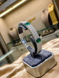 Diamond  Replica Emerald Bangle