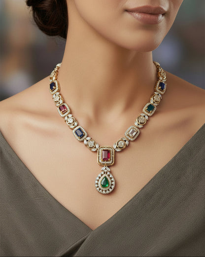 Multi Stone CZ Necklace