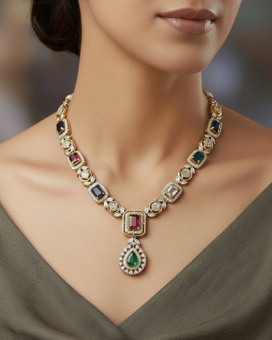 Multi Stone CZ Necklace