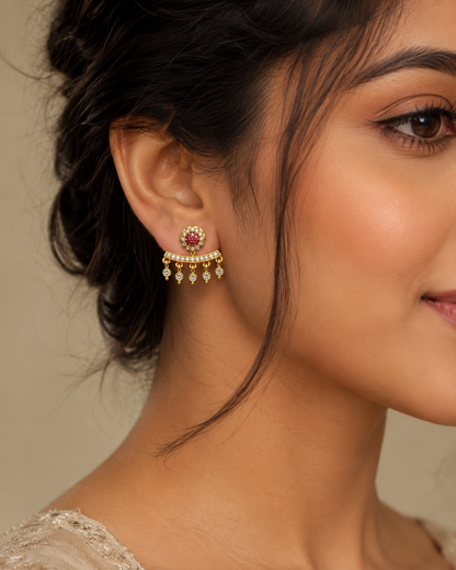 Dual-Wear CZ Earrings