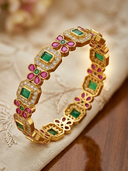 Ruby & Emerald  AD Bangles