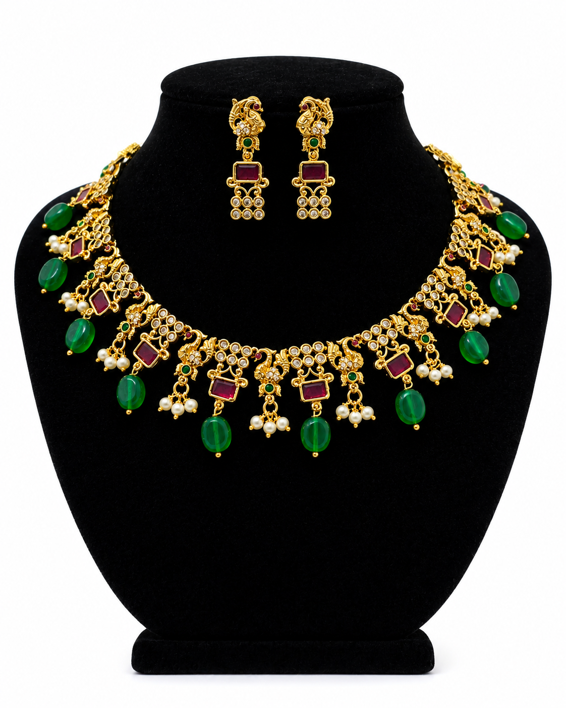 Emera Emerald Royal Golden Necklace