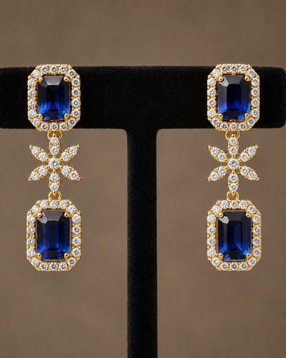 Mia Blue Sapphire Premium Necklace Set