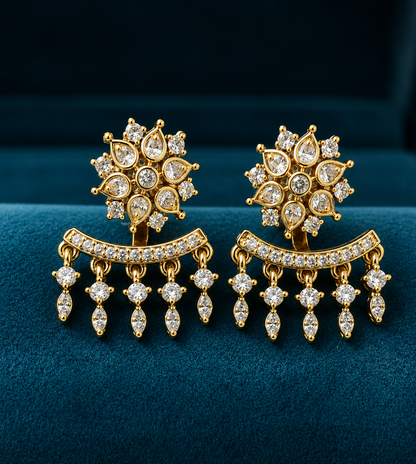 Dual- Wear CZ Earrings