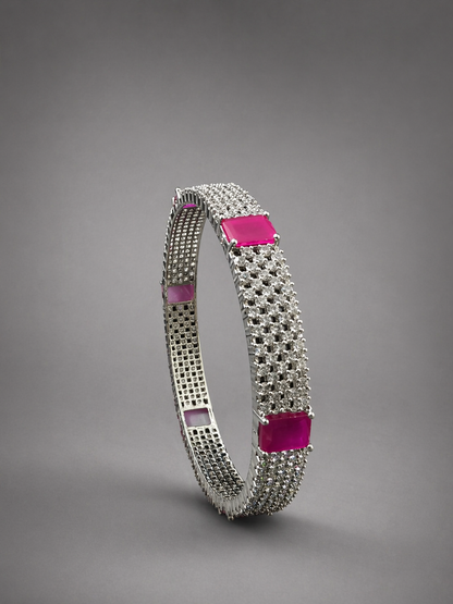 Diamond Replica Ruby Stone Bangle