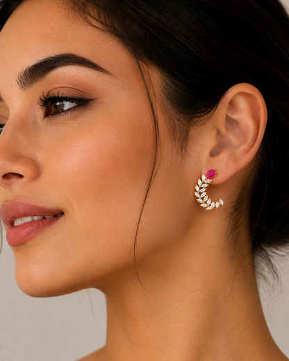 AD Ruby Earring-Studs