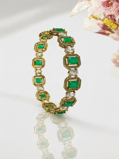 Victorian AD Green Stone Bangle