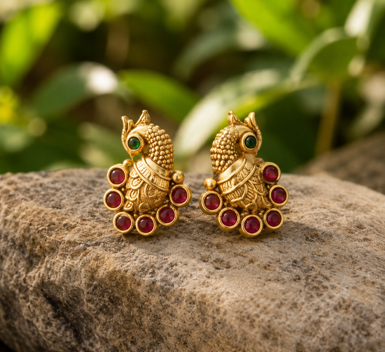 Antique Premium Red &Gold Beads Necklace