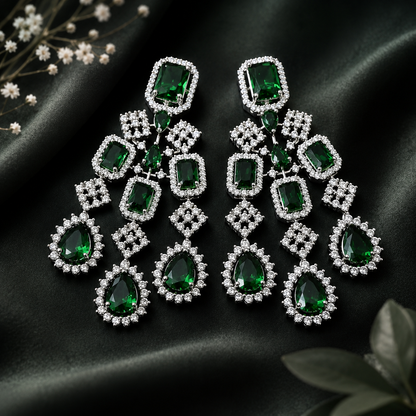 Indrani Premium CZ Statement Necklace Set