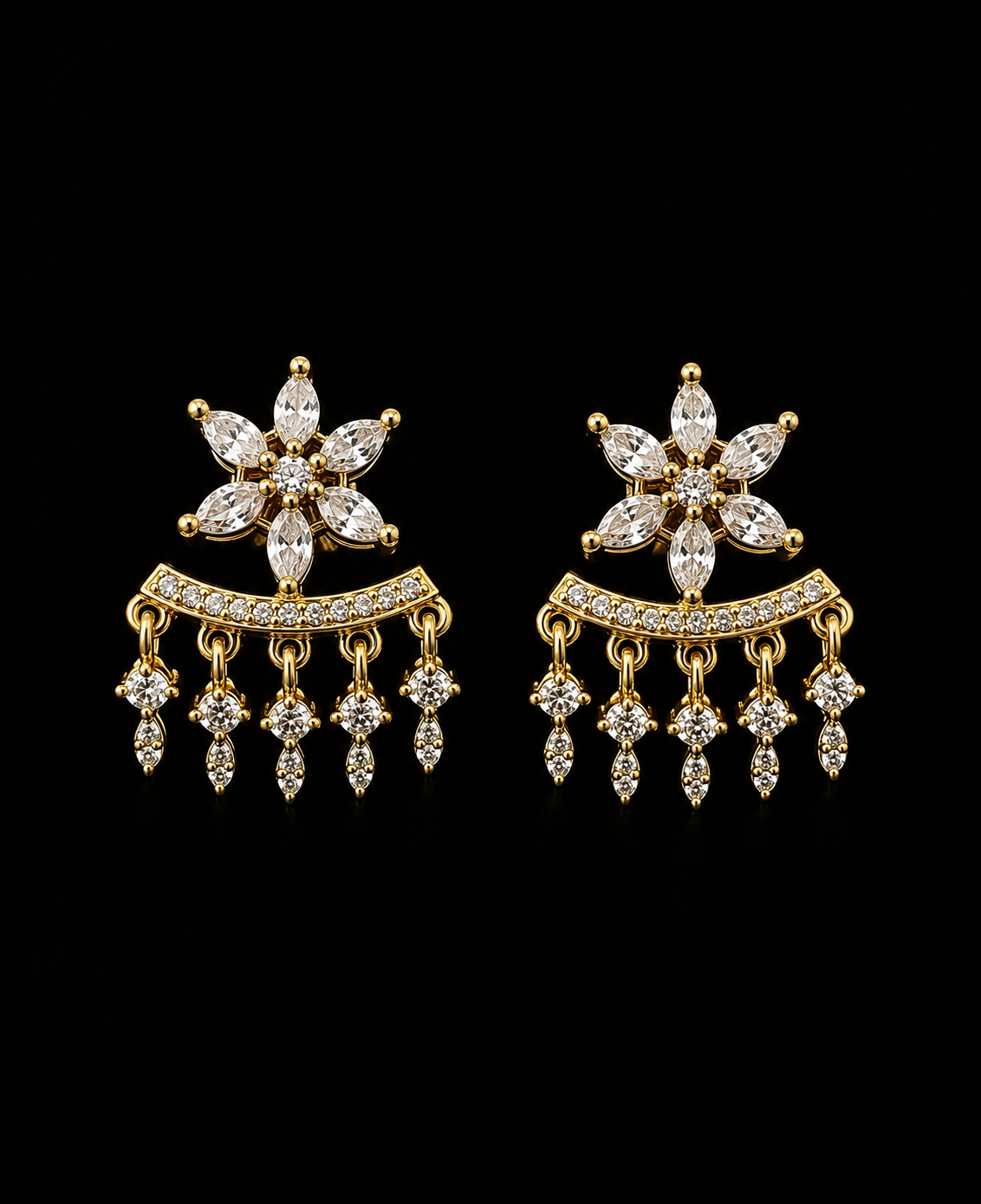 Dual-Wear CZ Earrings
