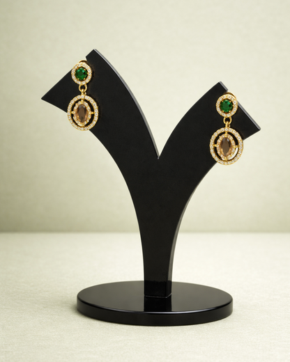 Navomi Ruby&Green Stone Necklace Set