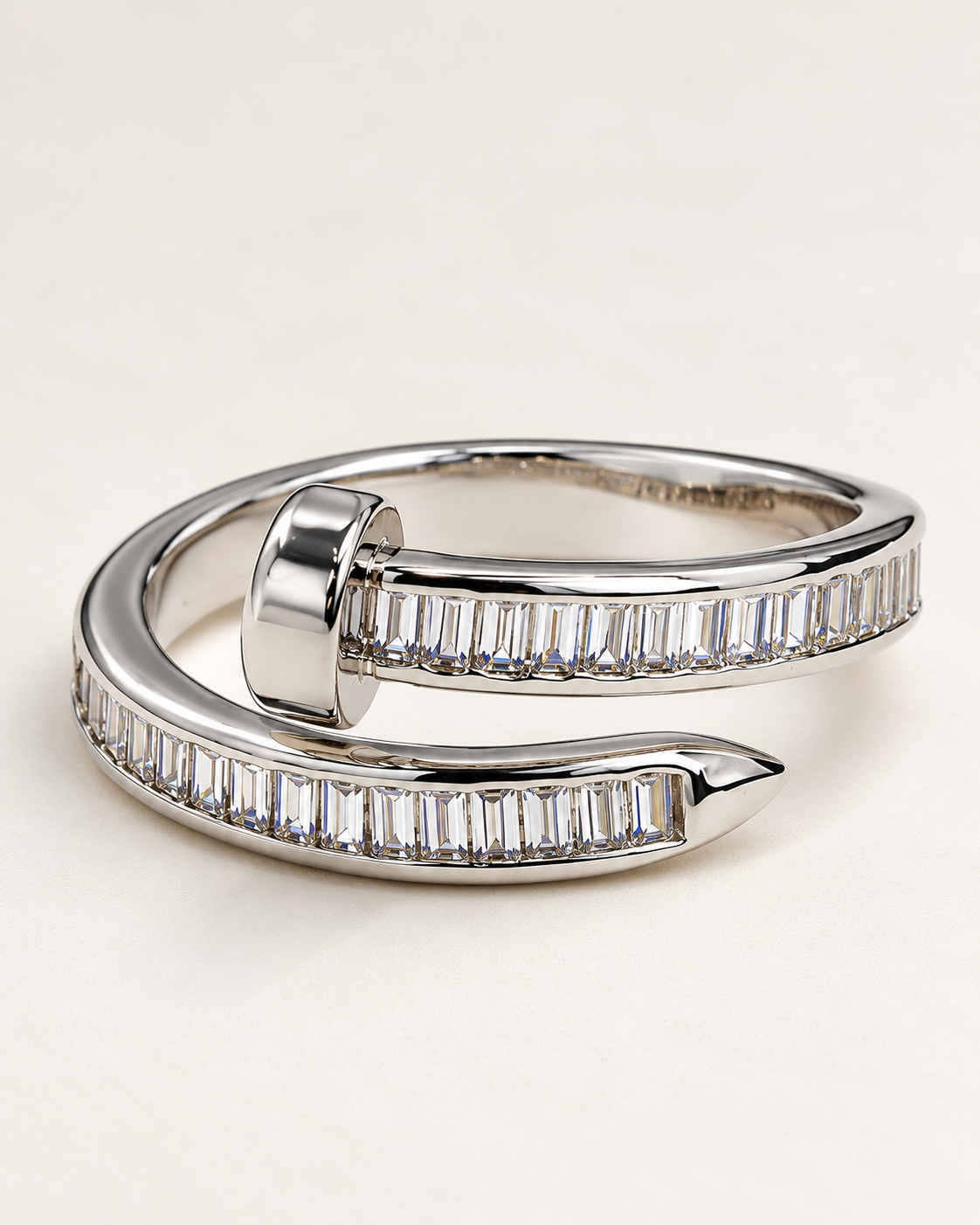 Baguette-Set Gold & Silver Nail Wrap Ring