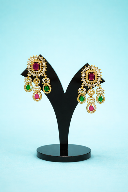AD Ruby &Emerald Premium Necklace Set