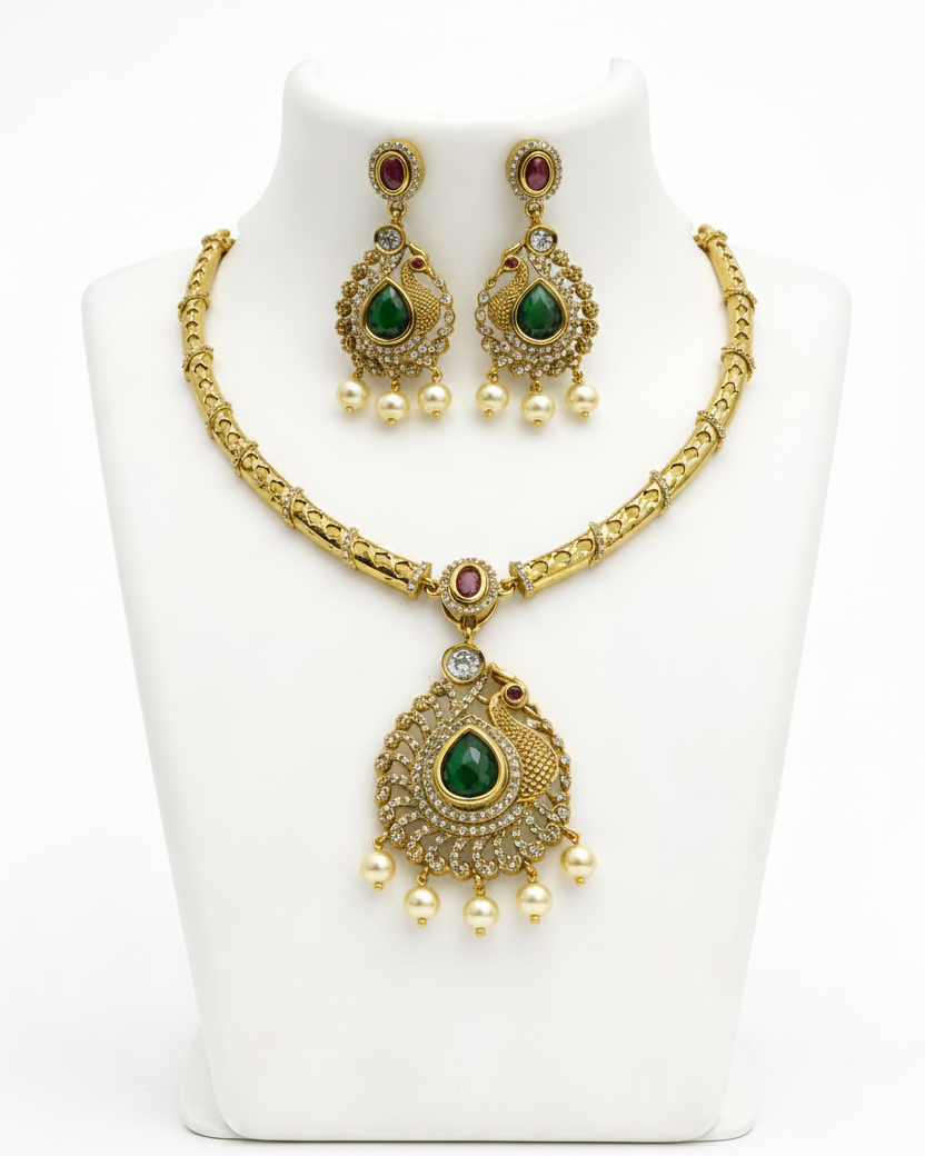 AD Peacock  Luxe Choker Necklace