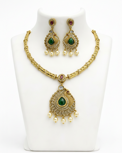 AD Peacock  Luxe Choker Necklace