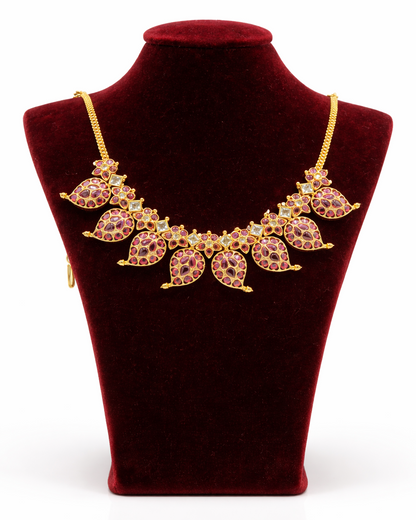 Kemp Mango Premium Ruby Necklace Set