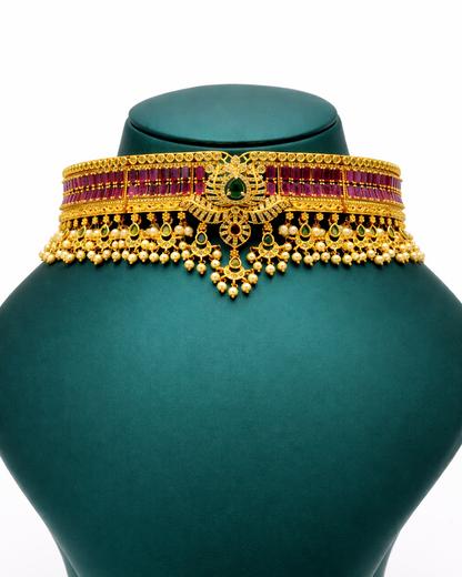 Yashika Premium Chocker CZ Luxe Necklace Set