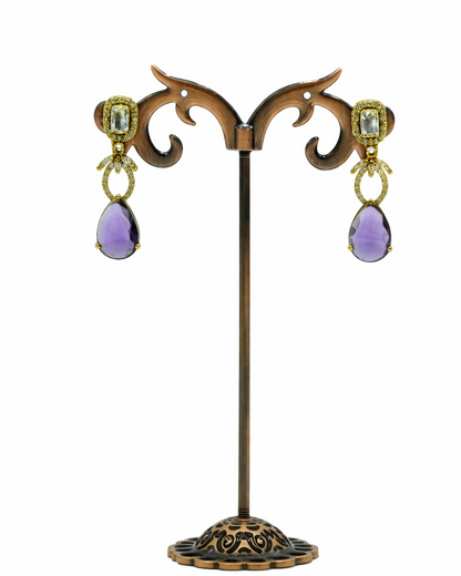 Isha Victorian Style Purple Necklace set