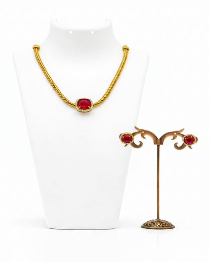 Classic Gem Stone Choker Necklace