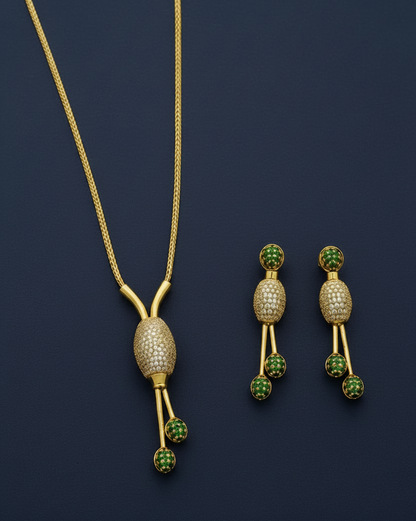 Heritage CZ Antique Necklace Set