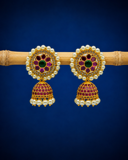 Pearl Kemp Jhimikki Earrings