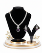 Ekta Whitestone & Ruby AD Necklace