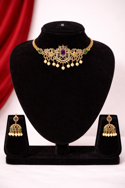Leela Kundan Chocker with Pearl drops