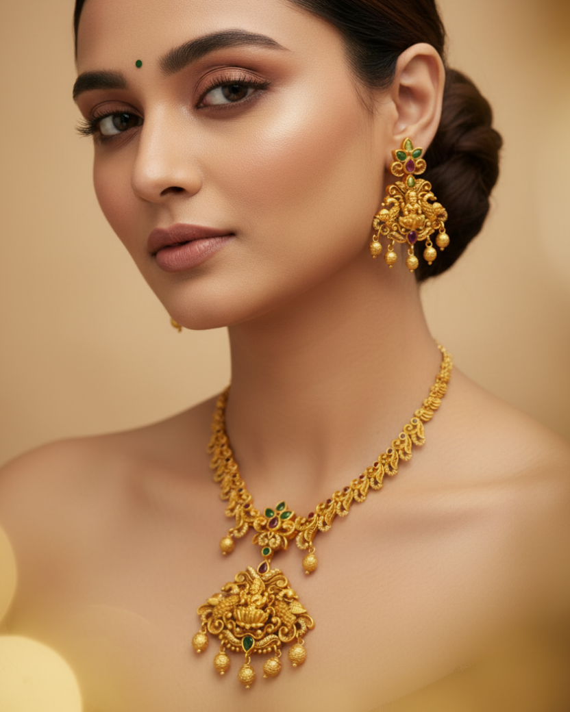 CZ Antique Premium Necklace Set