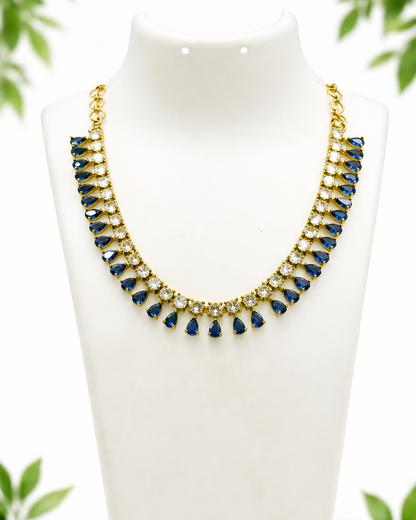 CZ Tear drop Stone Party wear Necklace
